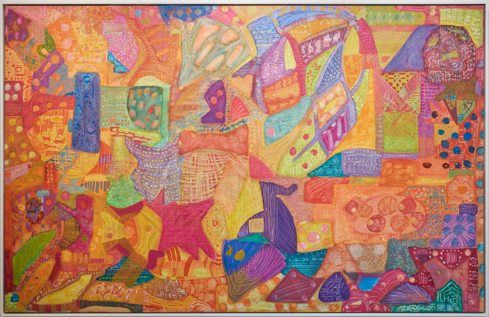 Ficre Ghebreyesus  Map / Quilt, 1999  Photo: Chad Redmon, Courtesy of Green Family Art Foundation