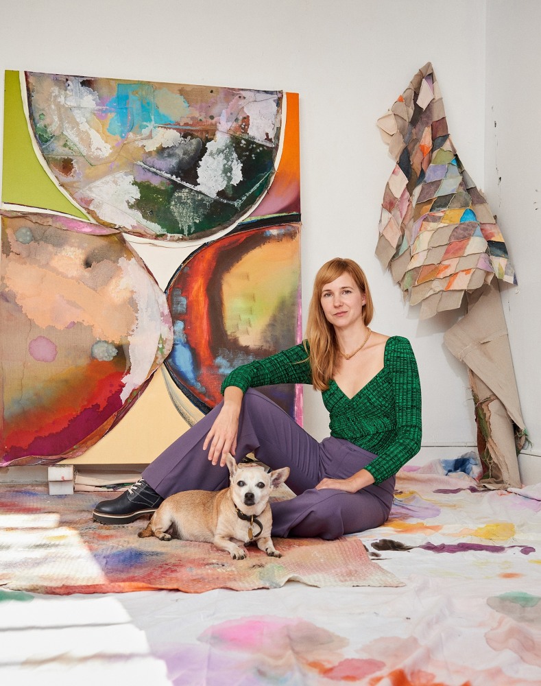 Portrait of Elaine Stocki in her studio space.
