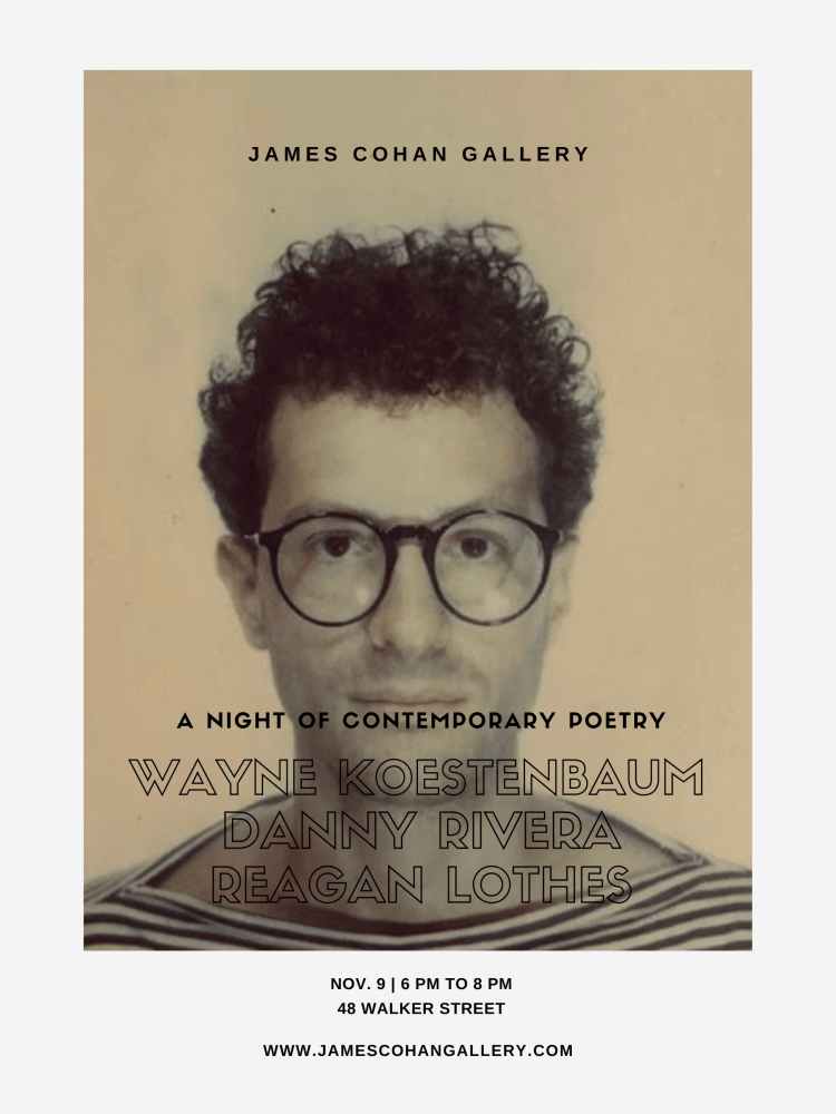 A Night of Contemporary Poetry at James Cohan Gallery