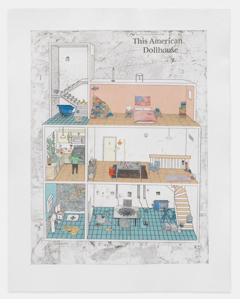 Image of artwork titled This American Dollhouse, 2023, by SIMON EVANS ™.