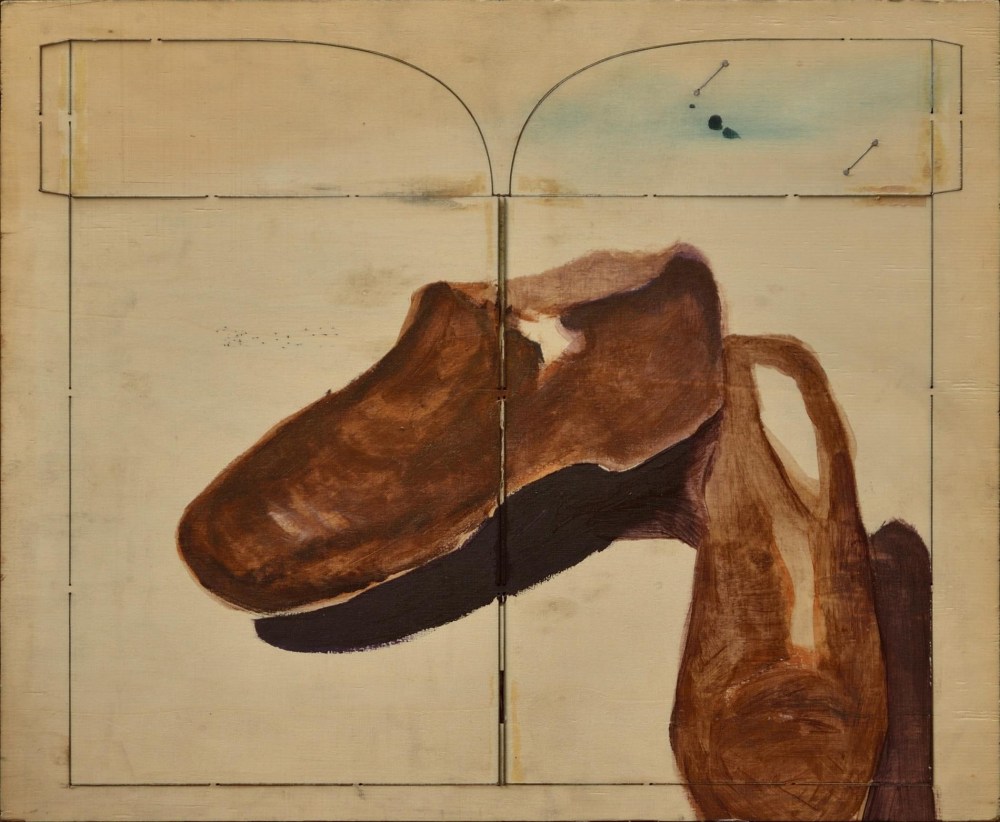 painting of wooden shoes