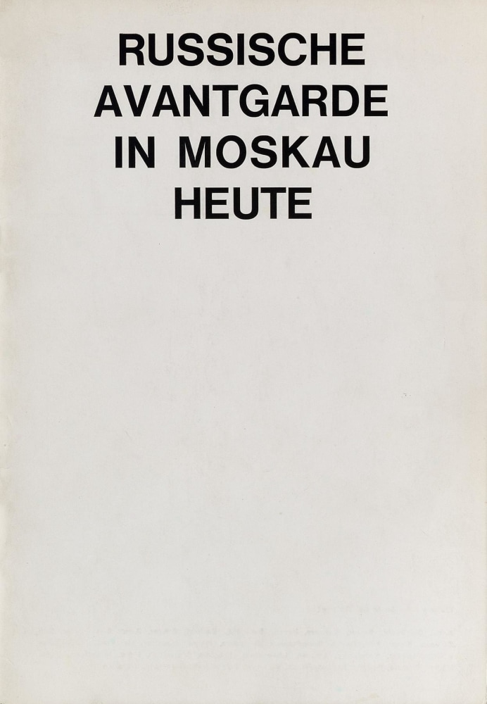 Russian Avant-garde in Moscow Today - Publications - Galerie Gmurzynska