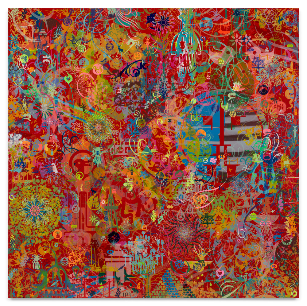 Ryan McGinness, The Transparent Reflection of Reality, 2007,
Acrylic on linen, 96 x 96 inches, 243.8 x 243.8 cm