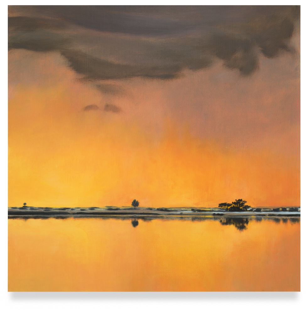 April Gornik, Study for Storm Suspended by Light, 2022, Oil on canvas, 24 x 24 1/2 inches, 61 x 62.2 cm