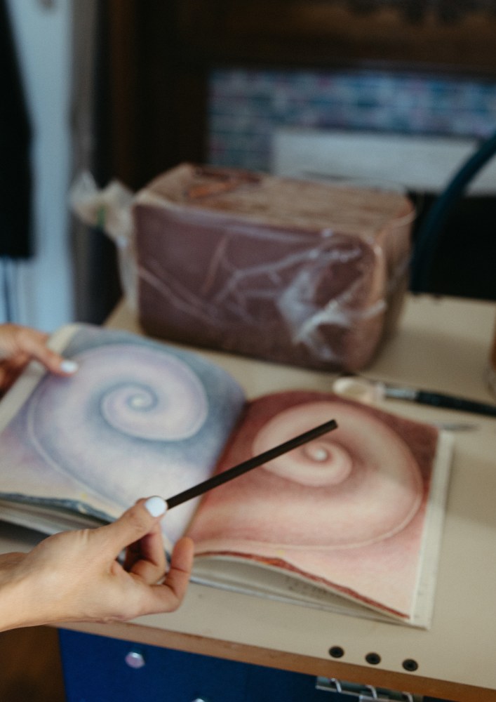 Emily Weiner&amp;#39;s studio, Nashville, TN, 2024.
Photo by Jessie Watts.