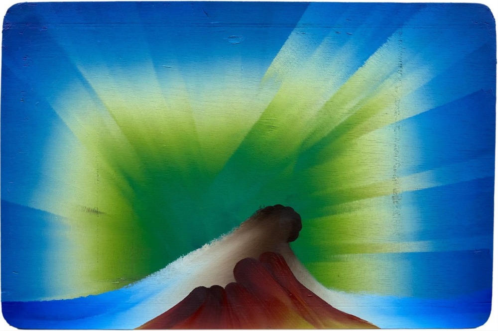 Nurser, 2025, Oil on plywood, 20 x 30 inches.
