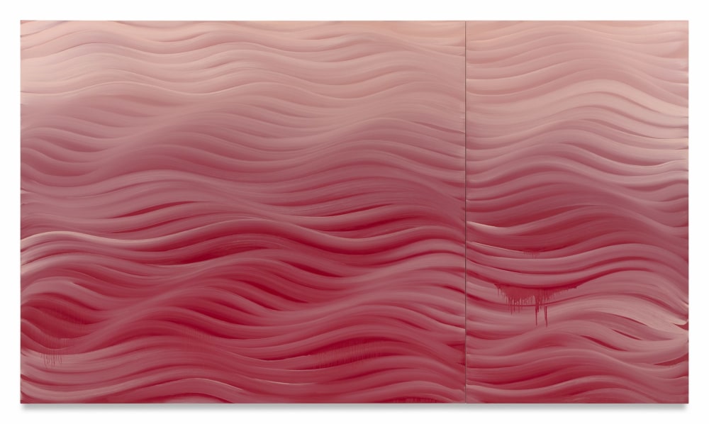 Karin Davie, Strange Terrain no. 5, 2025, Oil on linen, 60 x 105 inches.