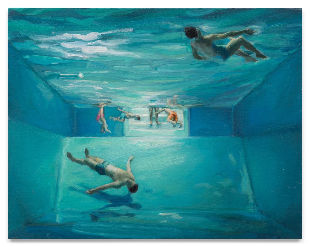 Sink or Swim, 2023, Oil on panel, 4 x 5 inches