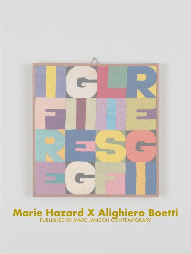 Marie Hazard x Alighiero Boetti - Gallery Publication - Publications - Marc Jancou