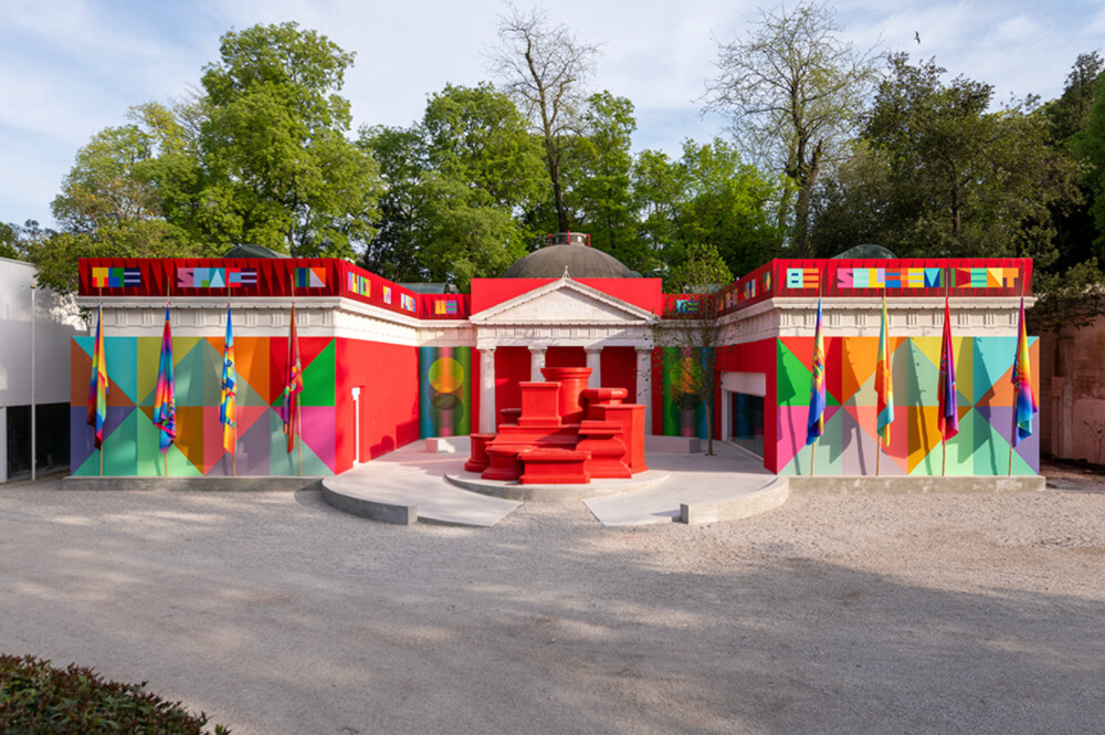 US pavilion traces indigenous history in vivid colors and patterns at venice art biennale | Featuring Jeffrey Gibson
