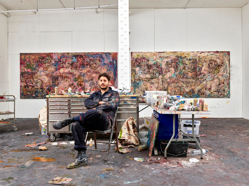 Daniel Crews Chubb in his studio, London 2022