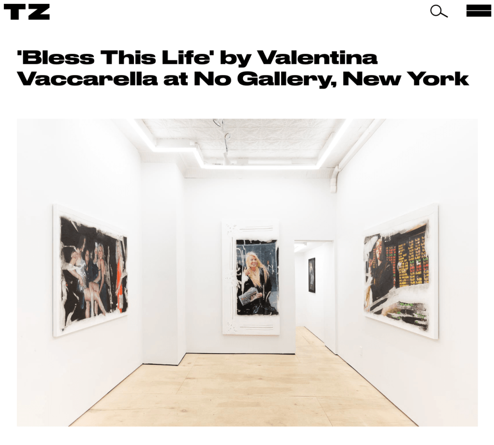 'Bless This Life' by Valentina Vaccarella at No Gallery, New York