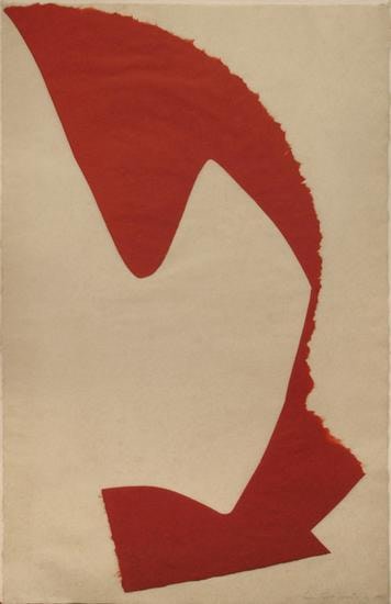 Untitled, 1964, torn paper drawing, 39 x 25 in.