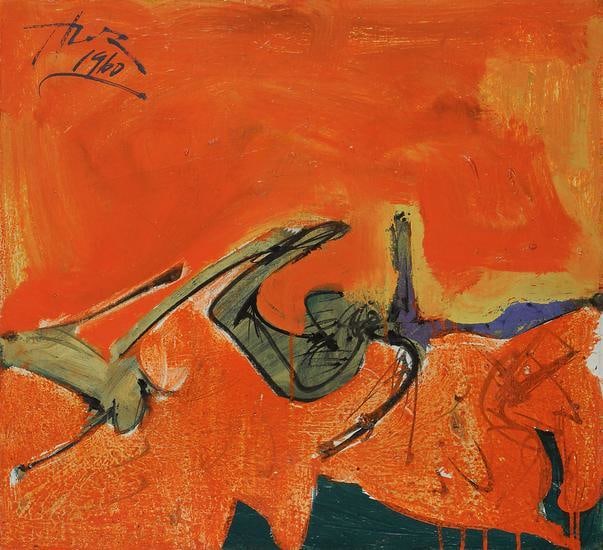 Untitled (Homage to Matta), 1959-60, oil on canvas, 20 1/4 x 22 in. (Private Collection)