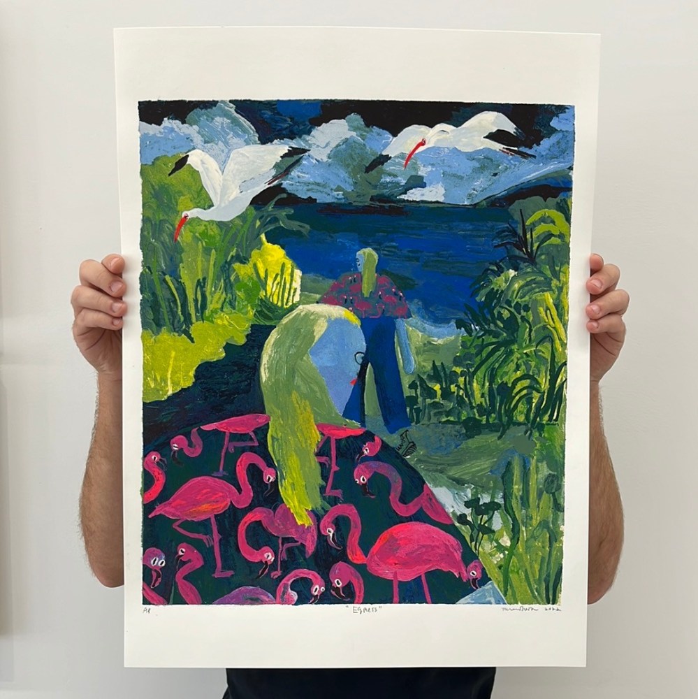 Egrets Silkscreen Print - Shop - Mountain Space