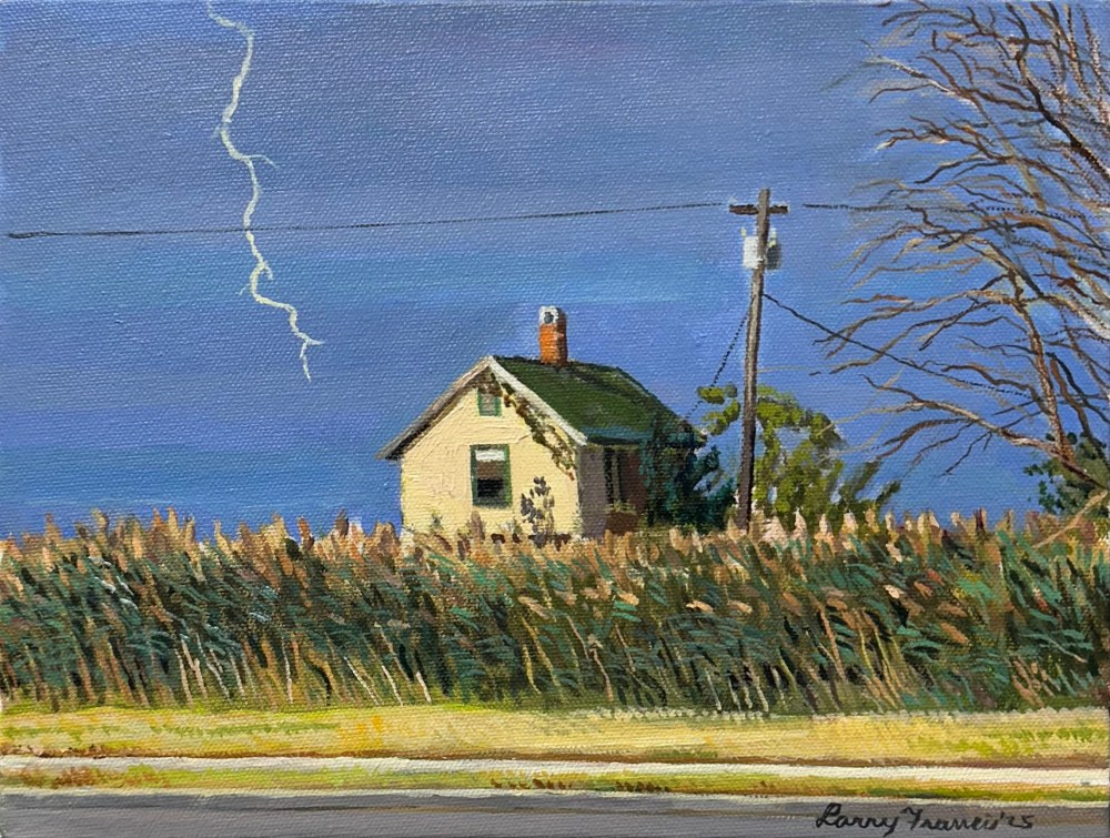 Distant Thunder, Oil On Canvas, 9&amp;quot; x 12&amp;quot;