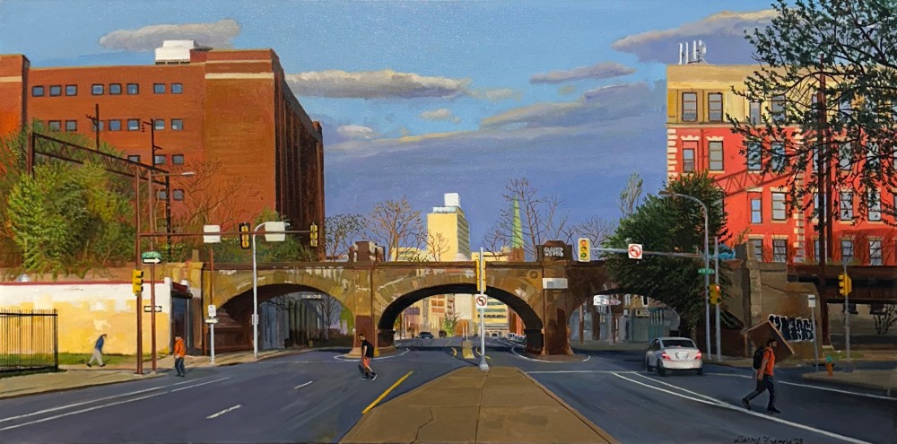 Entrance to the City, Oil On Canvas, 24&amp;quot; x 48&amp;quot;