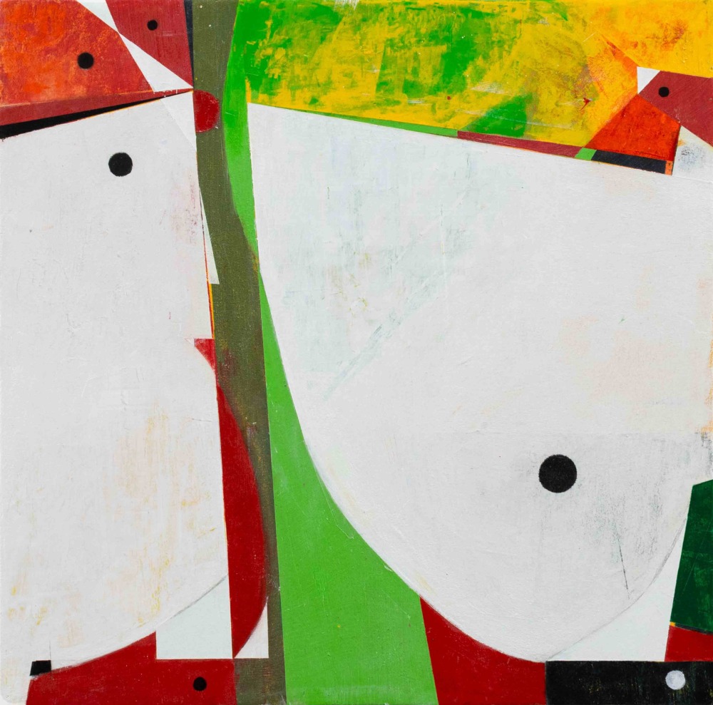 Flock 6 (Three of a Kind), Acrylic On Canvas On Panel, 24&amp;quot; x 24&amp;quot;