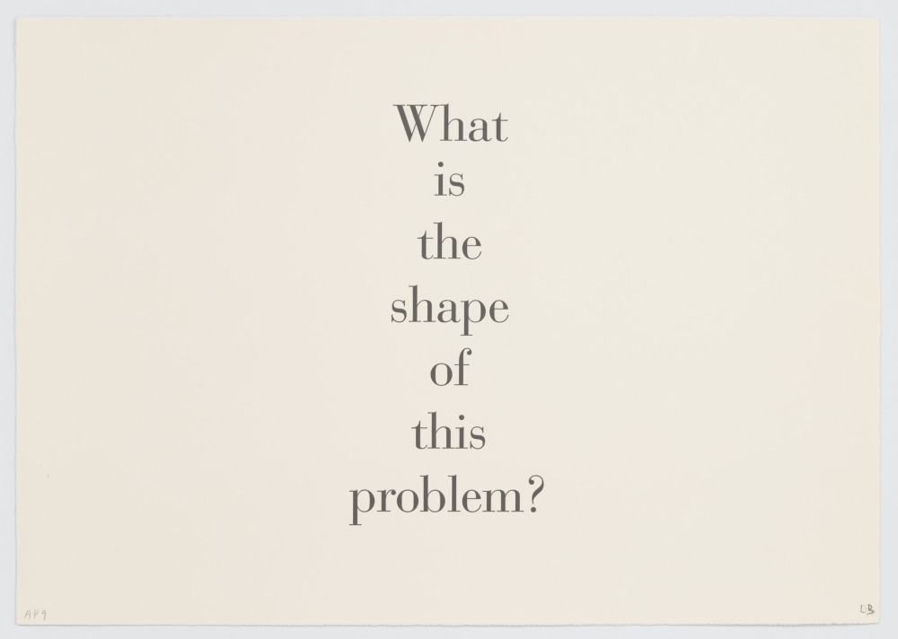 Louise Bourgeois: What is the Shape of this Problem? - On View - MARLBOROUGH GRAPHICS