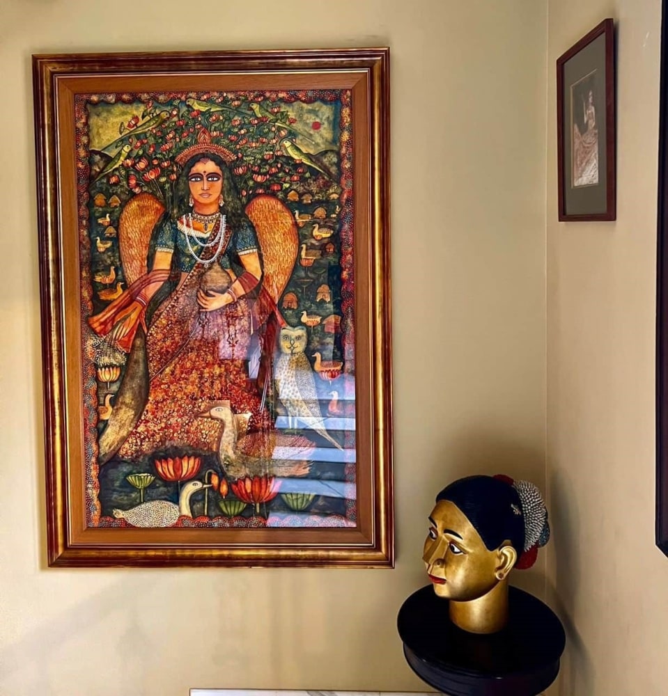 Celebrity Homes  At artists Jayasri Burman and Paresh Maity's house, songs  of parrots and a special place for Durga - Paresh Maity - News - Aicon Art
