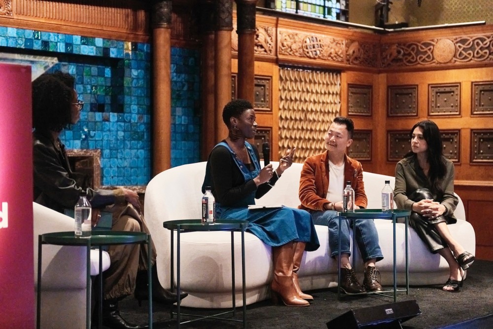 The panelists onstage at The Photography Show