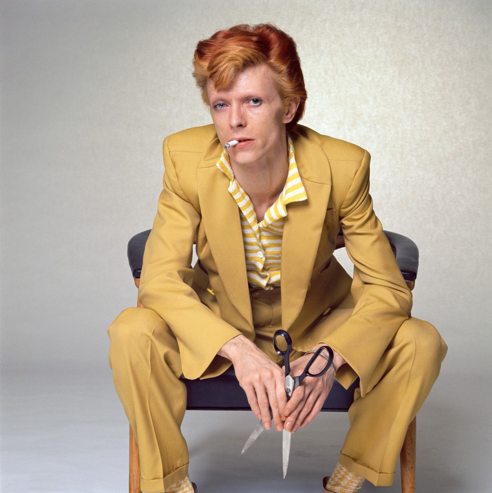 Terry O'Neill, David Bowie from the "Yellow Mustard Suit" Series, 1974
