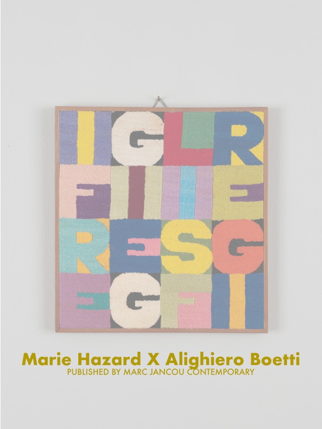 Marie Hazard x Alighiero Boetti