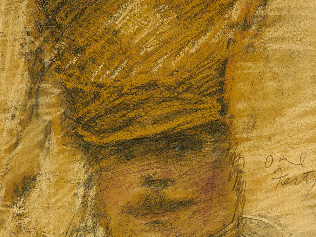 David Fertig, "Hussar," 2018, pastel on paper, 8 5/8 x 7 3/4 in.