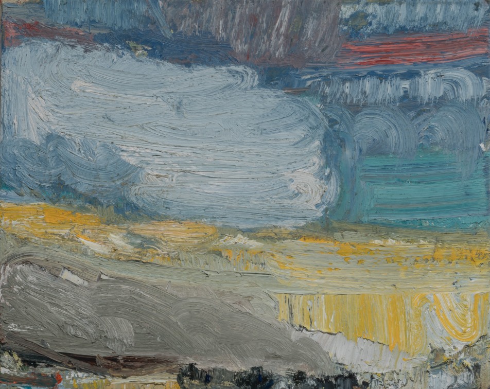 John Santoro, "Beach Terrain: Cloud," 2017, oil on canvas, 16 x 20 in.