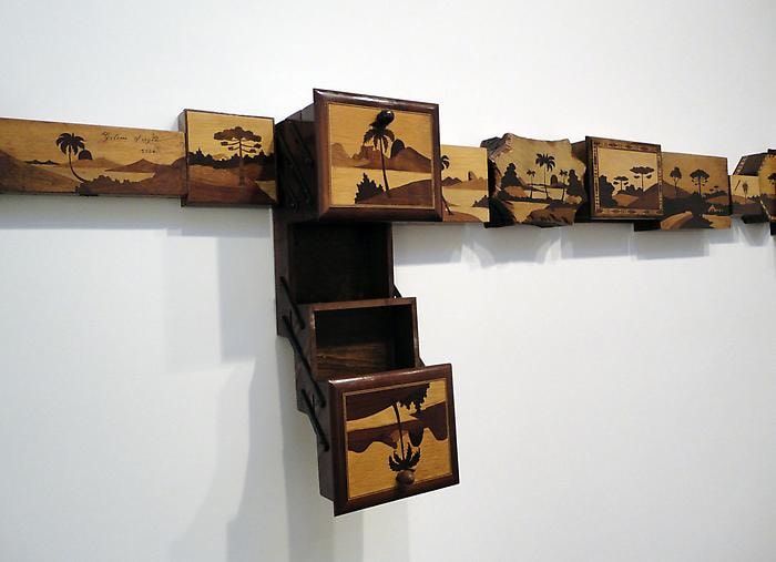 Horizontes III (detail), 201019 inlaid wood boxes20" x 13' x 7 3/4"VS 25