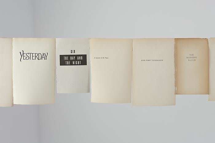 Timeline I (detail), 201031 book pages and copper wireLength: 19'10"VS 26