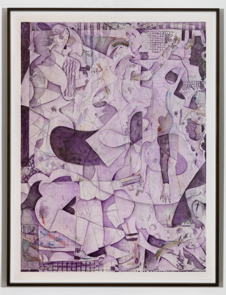 L.I.T.S. (Victory), 2017  Etching watercolor, pigment and shellac on paper 