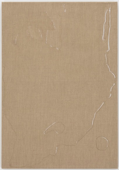 , HELENE APPEL&nbsp;Water Spill,&nbsp;2014&nbsp;Watercolor on linen&nbsp;29 7/8 x 20 13/16 in. (76 x 53 cm)