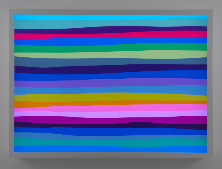 , SPENCER FINCH &nbsp;Nocturne #1,&nbsp;2015. &nbsp;Fujitrans and LED lightbox. &nbsp;49 1/2 x 67 in. (125.7 x 170.2 cm)