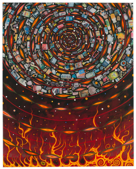 , FRED TOMASELLI After Oct. 16, 2010, 2014 Photo-collage, leaves, acrylic, and resin on wood panel 30 x 24 in. (76.2 x 61 cm)