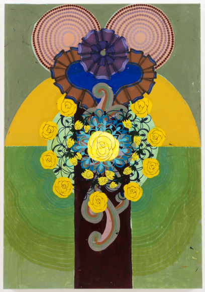 , BEATRIZ MILHAZES Ip&ecirc; Rosa, 1997 Acrylic on canvas 51 x 35 1/2 in. (129.5 x 90.2 cm)