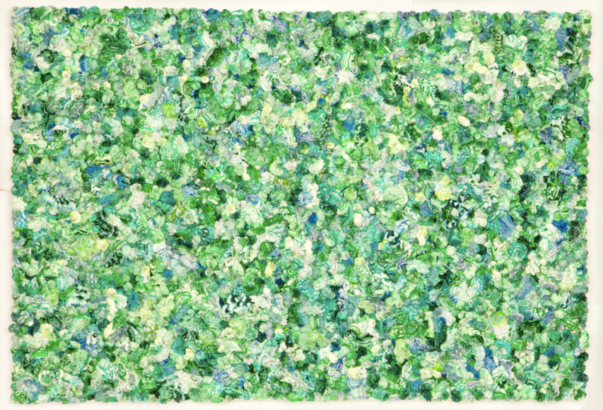 , XU ZHEN&nbsp;Under Heaven 1136NH1409,&nbsp;2014&nbsp;Oil on canvas, aluminium 55 x 37 1/2 x 5 1/2 in. (140 x 95 x 13.5 cm)