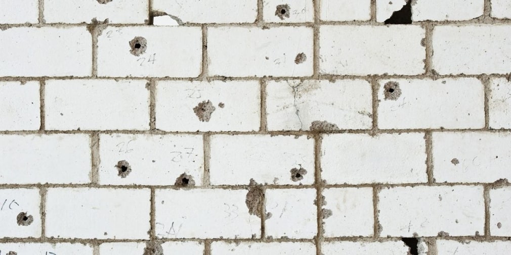 TERESA MARGOLLES, Detail View: Muro Baleado (Culiacán)