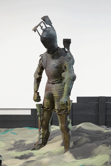 , FOLKERT DE JONG&nbsp;Fidei Defensor,&nbsp;2014 &nbsp;Patinated bronze&nbsp;82 5/8 x 35 3/8 x 25 9/16 in. (210 x 90 x 65 cm) Edition of 3