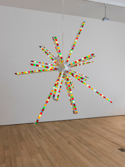 , SPENCER FINCH&nbsp;Aldebaran,&nbsp;2014&nbsp;Powder-coated steel and fluorescent light Diameter: 110 in. (279.4 cm)