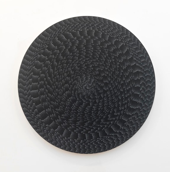 , MICHELLE GRABNER&nbsp;Untitled,&nbsp;2014&nbsp;Flashe on canvas on panel Diameter: 48 in. (121.92 cm)