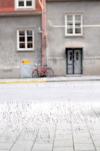 SPENCER FINCH Rain on the Studio Window (2/29/12)