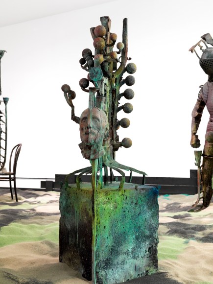 , FOLKERT DE JONG&nbsp;Spiritual Generator,&nbsp;2014 Patinated bronze&nbsp;70 13/16 x 33 7/16 x 27 1/2 in. (180 x 85 x 70 cm)