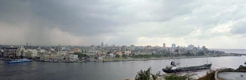 Havana from across the Bay, 1998, C-print, 39 3/8 x 94 1/8 inches