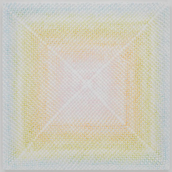 , MICHELLE GRABNER&nbsp;Untitled,&nbsp;2014&nbsp;Enamel on panel&nbsp;60 x 60 x 1 1/2 in. (152.4 x 152.4 x 3.8 cm)