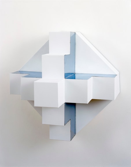 , ROBERT SMITHSON,&nbsp;Untitlted [Ziggurat], 1966,&nbsp;Paint on metal, 23 x 23 x 19 in.&nbsp;