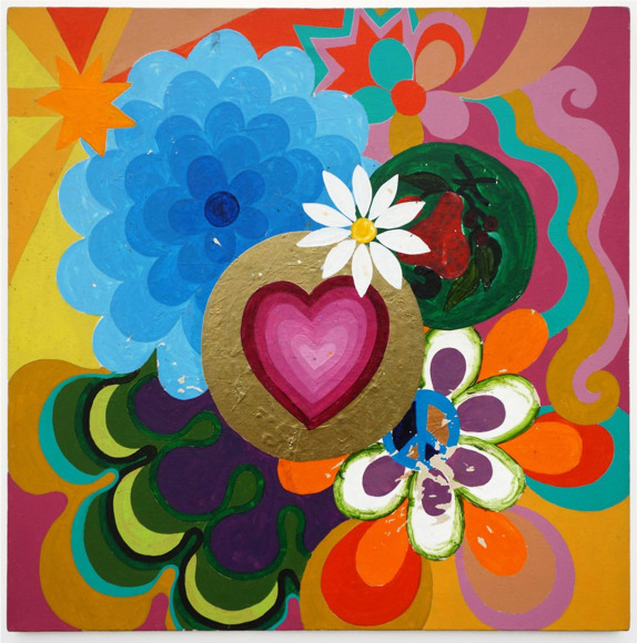 , BEATRIZ MILHAZES&nbsp;Uma Palavra,&nbsp;1999&nbsp;Acrylic on canvas&nbsp;23 5/8 x 23 5/8 in. (60 x 60 cm)