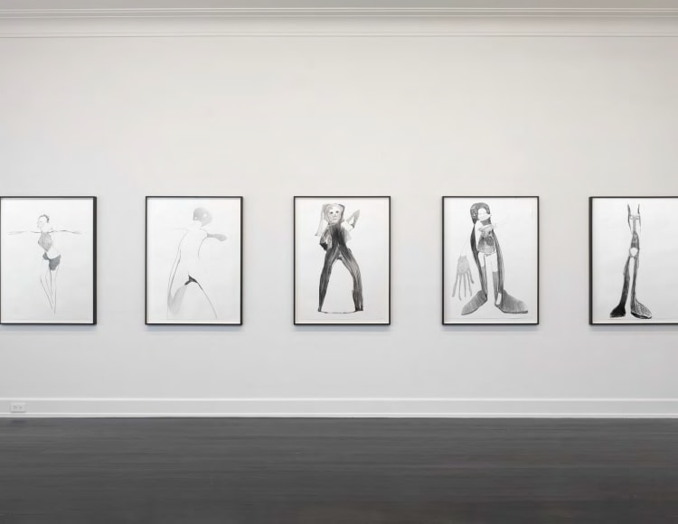 Installation view, Works on Paper, Petzel, 2016