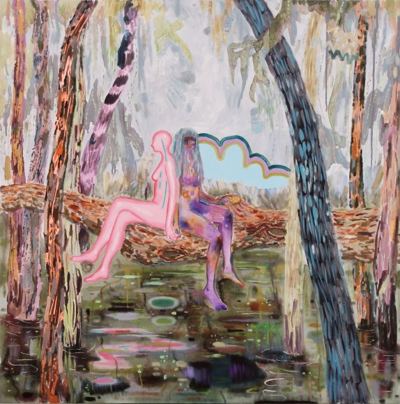 MELANIE DANIEL | WETLAND | OIL ON CANVAS | 43.5 X 43.5 INCHES | 2021