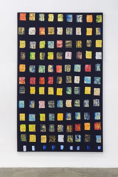 PAUL BUREAU | EPHEMERAL (PAINTING #5) | OIL PAINT TUBES ON CANVAS | 95.5&nbsp;X 57.5&nbsp;INCHES | 2019, &nbsp;